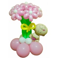 Цветы из шаров "Новорожденная"